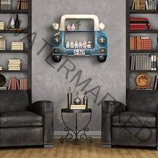 더웨스트 레트로 철제 자동차 2단 선반 2종 빈티지 인테리어, 1. BLUE