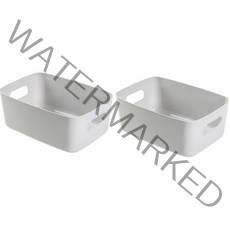 클레어라 다용도 수납 바스켓 대, 그레이, 2개