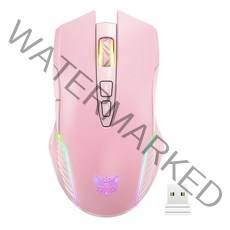 ONIKUMA 충전식 무선마우스, 핑크, CW905