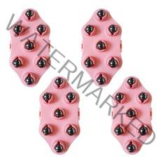 더편한생활 림프 마사지볼 롤러 롤링 자석 마사지기, 4개, 핑크