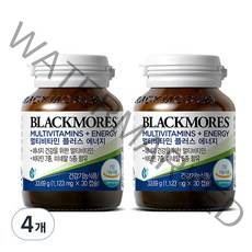 블랙모어스 멀티비타민 플러스 에너지 33.69g, 30정, 4개