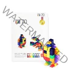 매직큐브 자석블록 70p, 혼합 색상