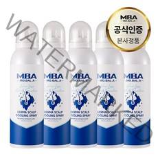 MBA 모발아 더마 스칼프 열감소 탈모완화 시원한 두피 쿨링 스프레이, 5개, 200ml
