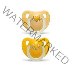 스와비넥스 꿀잠보장 야광 노리개 젖꼭지 실리콘 2p 세트, 2단계(6개월이상), 폭스, 1세트