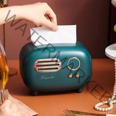 스토리빙 레트로 티슈 두루마리 휴지 케이스, 레드