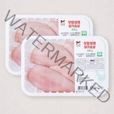 목우촌 무항생제 인증 닭가슴살 (냉장), 400g, 2팩