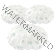 클레어라 세안 방수 샤워 헤어캡, 3개, 블루