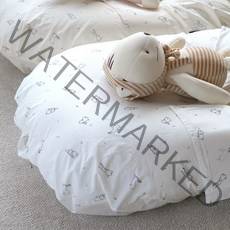 제이앤제나 역류방지 쿠션커버 + 쿠션솜 세트, 래빗화이트