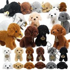 기프트앤돌 진짜 같은 리얼 토이푸들 애착 강아지 인형, 얼굴 가방고리 블랙 8cm