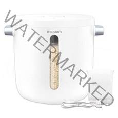 미큠 스마트 진공 압력 신선 유지 쌀통 본품 + USB 충전 케이블 + 쌀컵 200ml 화이트, 6kg