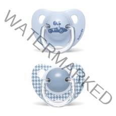 스와비넥스 토이 에볼루션 노리개 젖꼭지 실리콘 2p, 2단계(6개월이상), 블루카, 2개