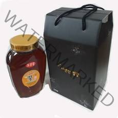 [지리산토종꿀농원] 천연토종꿀 100% 2.4kg 유리병(명품꿀)고급선물, 1개