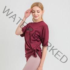 리나라인 여성용 옆트임 박스 요가티셔츠 SS25