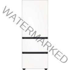 삼성전자 BESPOKE 김치플러스 3도어 키친핏 냉장고 313L 방문설치, 새틴 화이트, RQ33C74C3W6