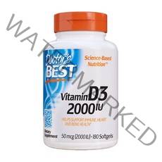닥터스 베스트 Doctor's Best 비타민D3 2000IU 50mcg 180정, 1병, 상세설명참조