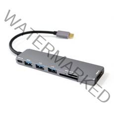 스토리링크 USB C타입 7포트 HDMI 멀티포트 허브 DEX 7UP SKP-UH760V2, 그레이