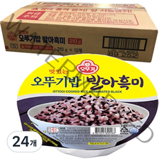 맛있는 오뚜기밥 발아흑미, 210g, 24개