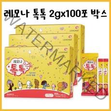 [본사정품] 경남제약 레모나 톡톡 2gx100포 박스 선물 추천 피로회복엔 비타민C 카카오프렌즈 비타민C 50mg 칼슘 비타민D 새콤달콤 복숭아맛 입에 넣자마자 톡톡 터지는 재미, 2g*100포, 2g