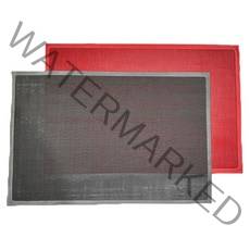 미끄럼 방지 고무 발판 업소용 출입구 사무실 현관 코일 발 매트, C.격자 규격 매트, 120cm x 80cm, 그레이, 1개