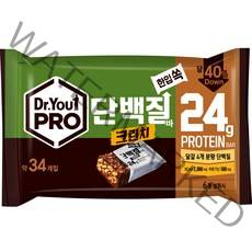 닥터유 프로단백질바 크런치 한입쏙 34p, 420g, 1개