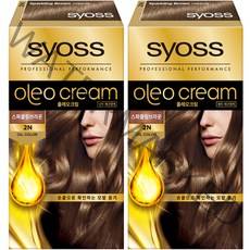 사이오스 올레오 프리미엄 새치커버 염모제, 2N 스파클링 브라운, 2개