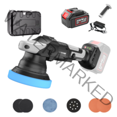 바이온 무선 자동차 광택기 듀얼 폴리싱 충전식 차량용 폴리셔 왁싱기, 6000RPM 배터리1개