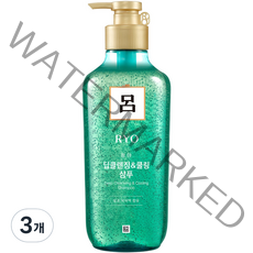 려 청아 딥클렌징 쿨링 샴푸, 3개, 550ml