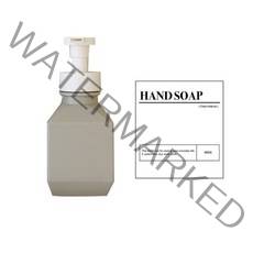 뉴앤룩 핸드워시 리필 용기 폴리 거품형 그레이 280ml + 핸드솝 스티커 세트, 1세트