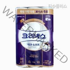크리넥스 화장지 데코앤소프트 25m 3겹 30롤 휴지, 1개