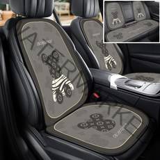 CuteQueen 차량 시트 쿠션 사계절 공용 실내 쿨링 쿠션 슬립 방지 귀여운 애니메이션 차량 시트 커버, 어두운 회색 인쇄 곰 사계절 플란넬, 전체 차량에 권장되는 7 피스 세트 (앞 좌석 및 뒷좌, 1개