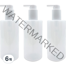 메이브라운 화장품 욕실 주방 디스펜서 소분용기 300ml, 화이트, 6개