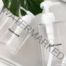 와이홈 사각 욕실 세제 디스펜서 핸드워시 주방세제 리필 공병, 일반450ml, 심플디쉬워시, 1개