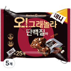 오리온 오 그래놀라 단백질바 미니 25p, 312g, 5개