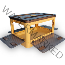 밀리어스 플라스틱 폴딩 리빙박스 수납 정리함 5면개방형, S, 1개, 파스텔 옐로우