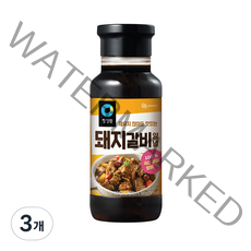 청정원 돼지갈비 양념장, 500g, 3개