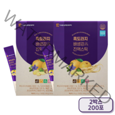 흑도라지배생강 청 흑도라지진액 스틱 건강선물세트, 1000g, 2박스(200포)