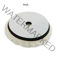1pc 6 "/7"광택기 기계 왁싱 폴리싱 버핑 자동차 페인트 관리 광택기 패드를위한 양모 연마 패드 자동차 광택제 용., 하얀색, 7 인치