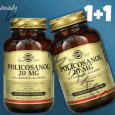 1+1 솔가 폴리코사놀 20 mg 100정 베지캡슐 항산화제, 1+1 솔가 폴리코사놀 20mg 100정