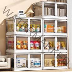 [생활엔] 차곡차곡 정리하는 양문오픈형 이동식 폴딩박스 56L 중형, 중형_화이트, 화이트, 1개