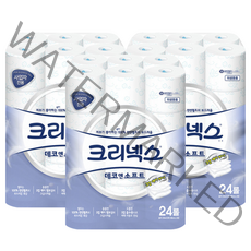 크리넥스 천연펄프 데코앤소프트 에어엠보싱 도톰한 3겹 30M 24롤 비데사용가능, 3팩