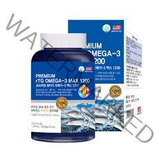 헬스프랜드 미국 프리미엄 rTG 알티지 오메가3 1200 6개월분 EPA DHA 비타민D 비타민E 함유 혈행개선 영양제, 180정, 1개