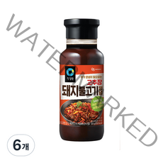 청정원 고추장 돼지불고기 양념, 500g, 6개