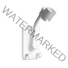 제로리빙 부착 360도 각도조절 만능 샤워기 거치대, 1개, 화이트