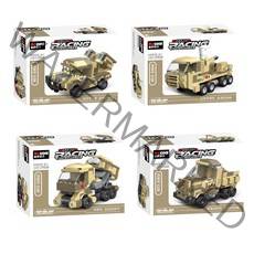 데쿨 미니풀백 자동차조립 어린이 블럭장난감 4종 세트, 22055, 22056, 22057, 22058