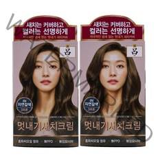 려 우아채 멋내기새치크림 염색약 5N자연갈색 2개