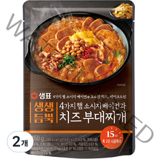 샘표 생생듬뿍 4가지 햄 소시지 베이컨과 치즈 부대찌개, 450g, 2개