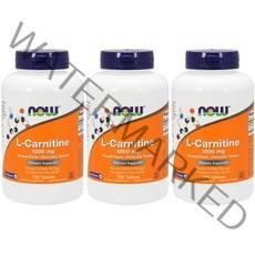 나우푸드 L-카르니틴 500mg 베지 캡슐 비건 글루텐 프리, 100정, 3개