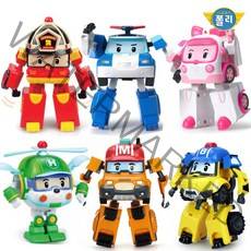 [로보카폴리(아동)] 로보카폴리 변신로봇 4인치 6종세트(로이 엠버 폴리 헬리 마크 버키), 상세 설명 참조