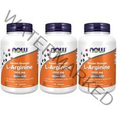 나우푸드 더블 스트랭스 L-아르기닌 1000mg 타블렛, 120정, 3개