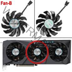 그래픽카드쿨러 지지대 기가바이트 라데온 RX 6600 6700 XT GeForce RTX 3070 Ti EAGLE 그래픽 비디오 카드용 쿨러 팬 78mm 신제품, 2.fan B - RGB - Black